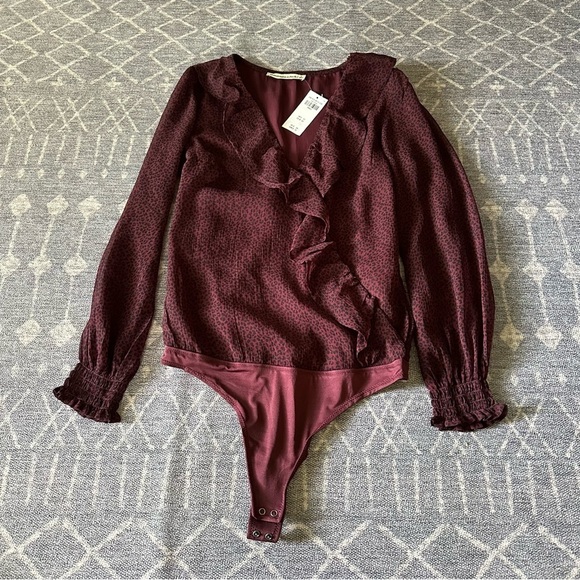 NWT Abercrombie & Fitch Long Sleeve Leopard Bodysuit - Picture 3 of 7